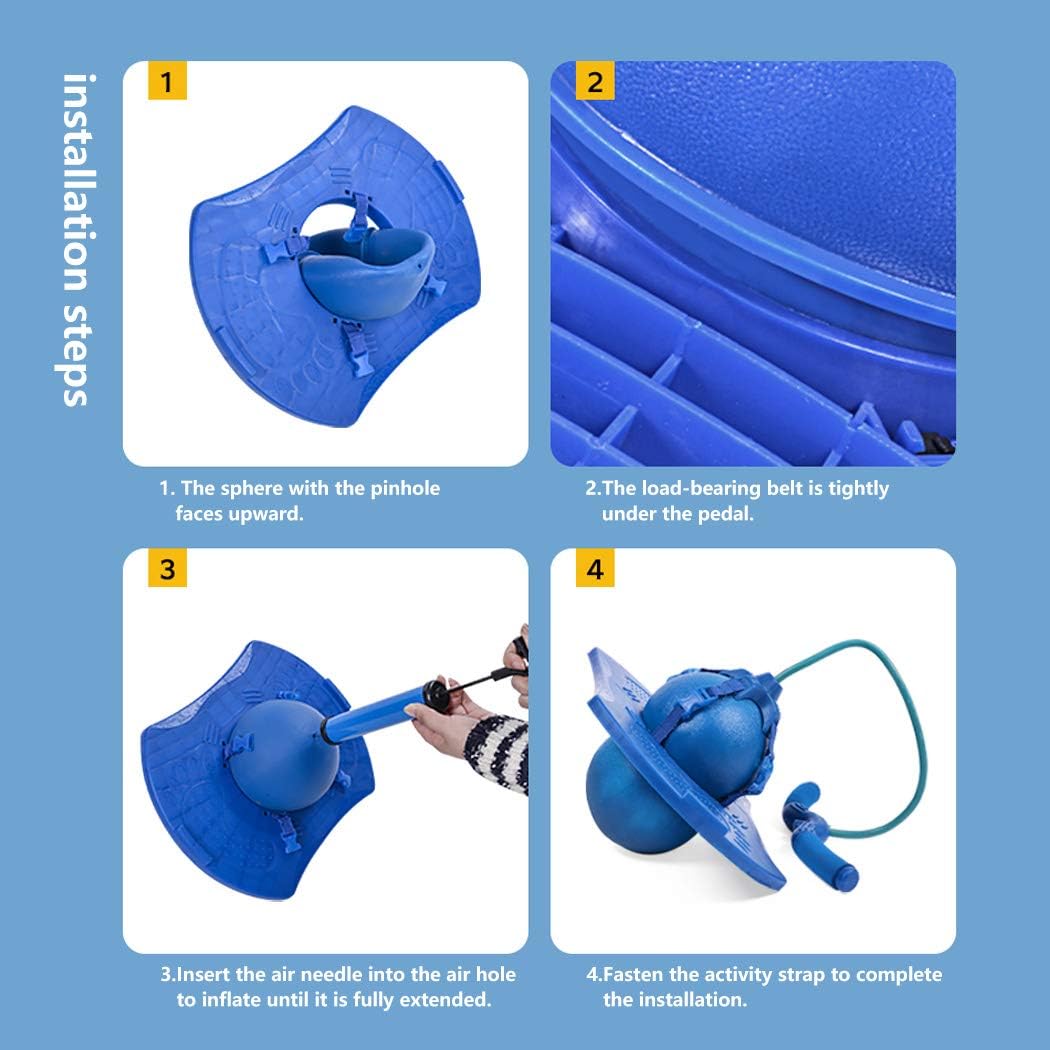 Genrics Pogo Bouncing Ball, with Handle and Ball Pump, High Jump Toy