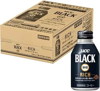 Amazon.co.jp: ブラック無糖 UCC BLACK無糖 RICH 缶コーヒー 275g×24本