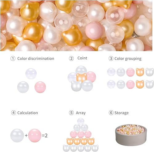 Miniatura 3 de GOGOSO Bear Ball Pit Balls -100pcs BPA Free Balls Crush Proof Pool Balls Toy for Baby