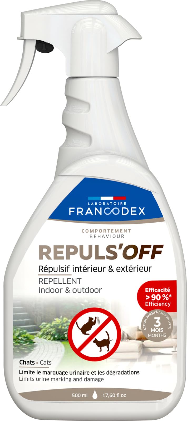 Francodex - Repulsoff Interieur & Exterieur Cat 500 ml - Spray 500 ml