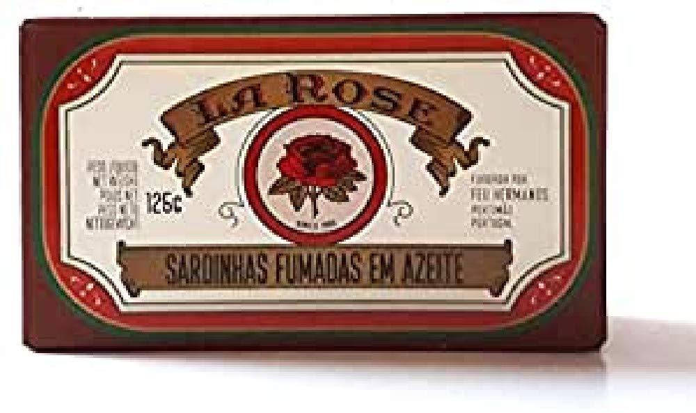 La Rose - Sardine Affumicate in Olio d'oliva/Prodotto Gourmet del Portogallo - 5 x 120 gr Pack