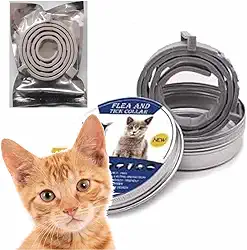 Coleira Antipulgas para Gatos - 39cm – Proteção de até 8 Meses + Lata de Alumínio – Natural com Óleos Essenciais - Coleira repelente - Coleira contra pulgas e carrapatos - Ajustável - Hipoalergênica