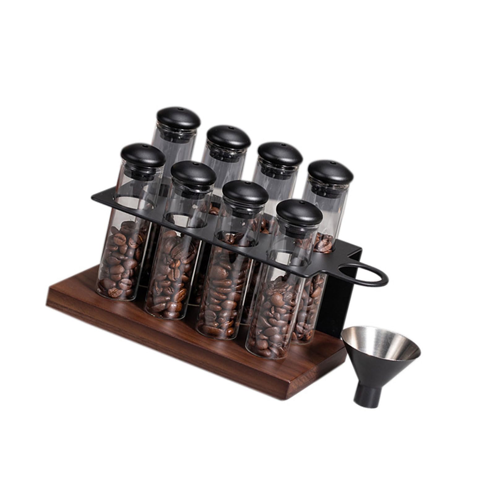 Buxuaaaa B Uxuaaaa 2 Reclaimed Wood Coffee Jar With Venttech Seal, Portable Anti-Moisture Design For Countertop Decoration & Rewing Essentials Coffee Storage Container