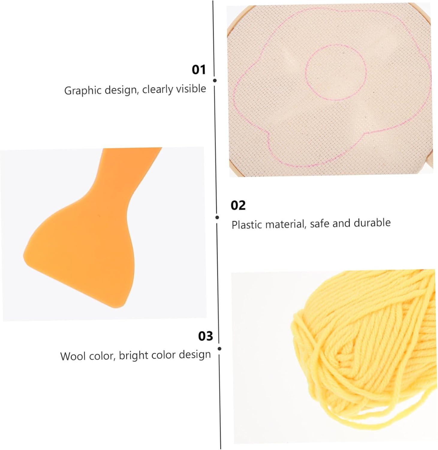 DOITOOL Punch Needle Coaster Material Bag Rug Making Kit Embroidery Kit for Adults Boys and Girls DIY Craft Supplies