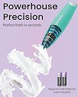 Vista 4 de Elementi Mezclador de bebidas de mano - Agitador de bebidas eléctrico para bebidas en polvo - Varita mezcladora de polvo de proteína y espumador