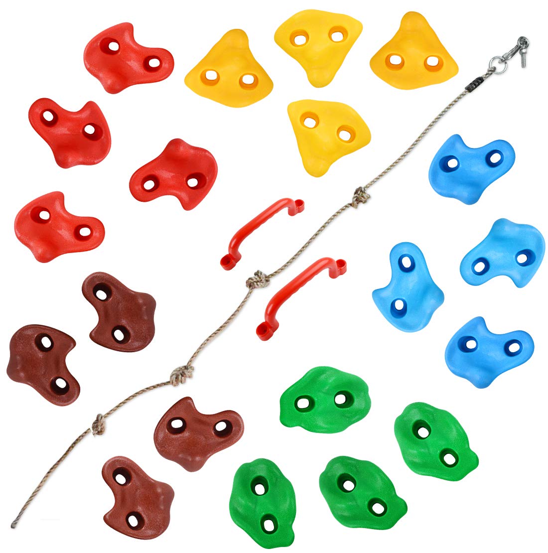 Buy TOPNEW 20 PCS Rock Climbing Holds for Kids, Rock Wall Holds with 9.