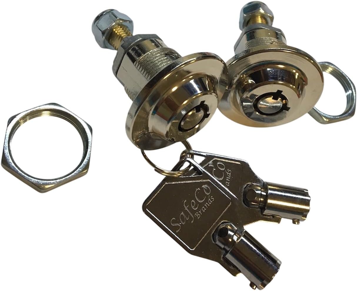 Gun Cabinet Original Homak Safe Lock 5/8" Replacement 2-Locks (2) SafeCo Brands