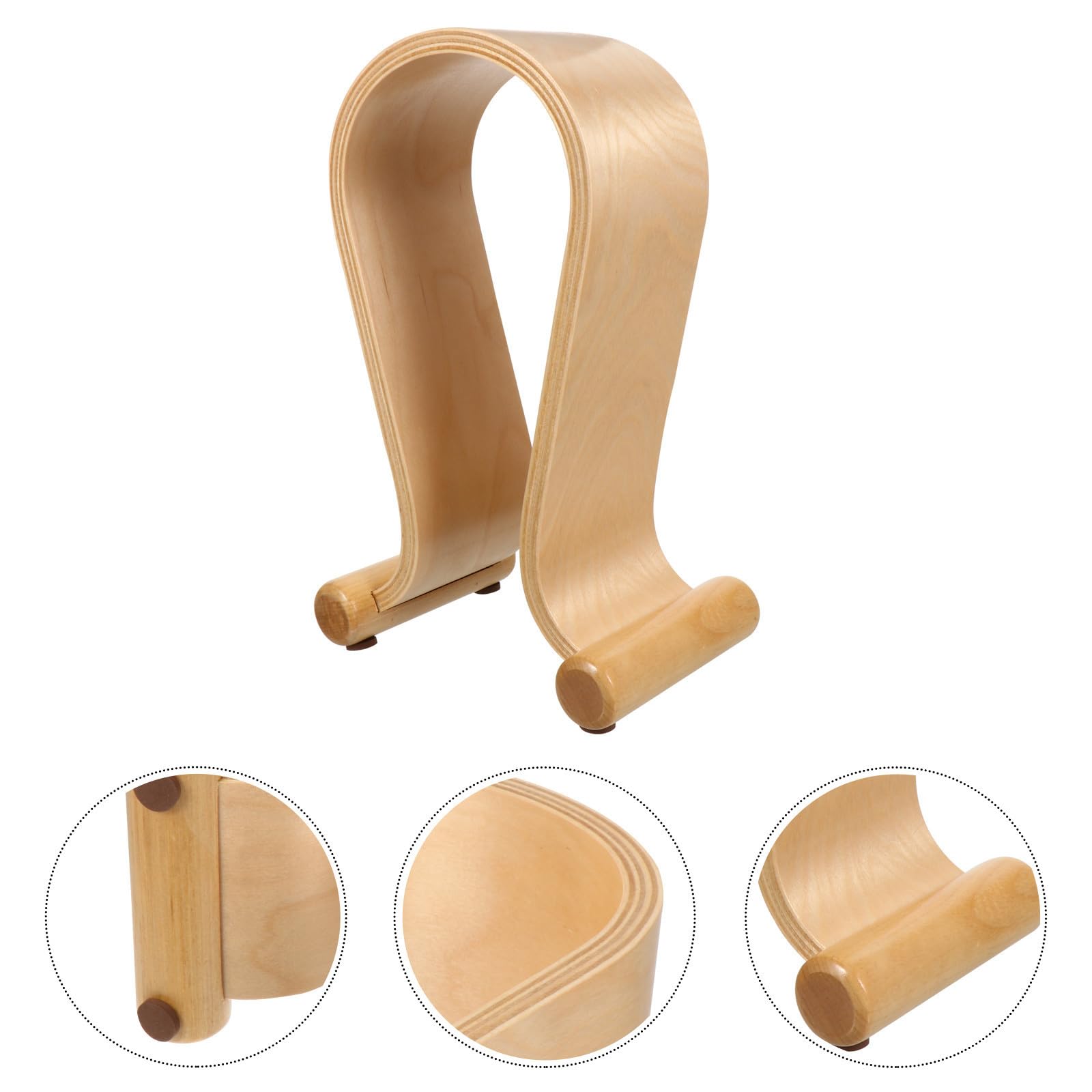 ABOOFAN Supporto Cuffie in Legno di Noce a U per Scrivania