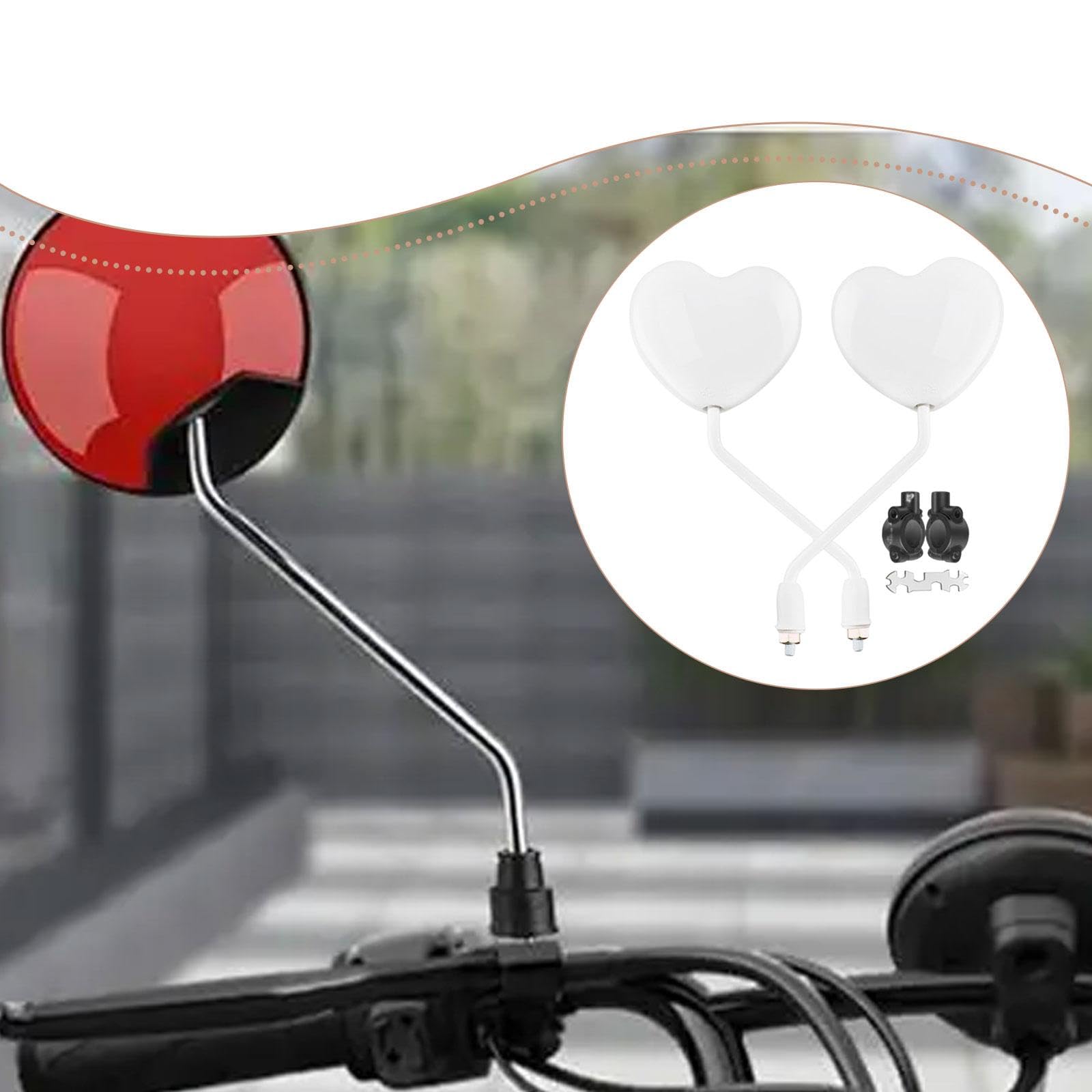 Amazon | FVDPWYE スクーターバイク用ハートデザインバックミラー2個