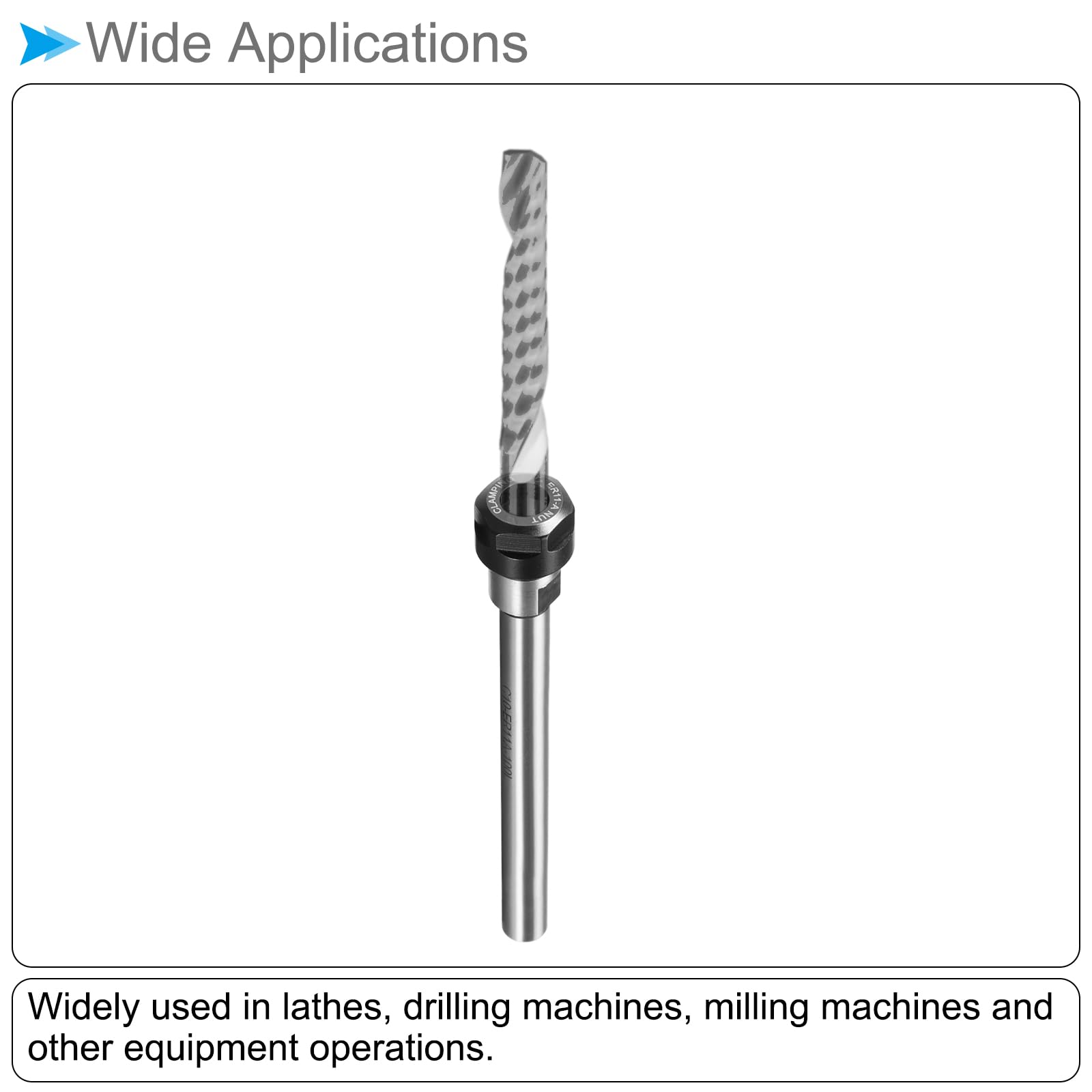 CoCud C10 ER11A 100L Router Collet Chuck Extension Rod, 2/5" Dia 4" Shank Length, Straight Lathe CNC Milling Tool Holder - Image 3