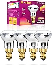 Bonlux R39 E14 Reflector Bulbs Spot Lights Lava Lamp 25W Super Bright Small Edison Screw Base SES Energy Saving Light Bulbs Warm White 2400-2600K 360 Degree Wide Beam Angle 240V Dimmable (4-Pack)