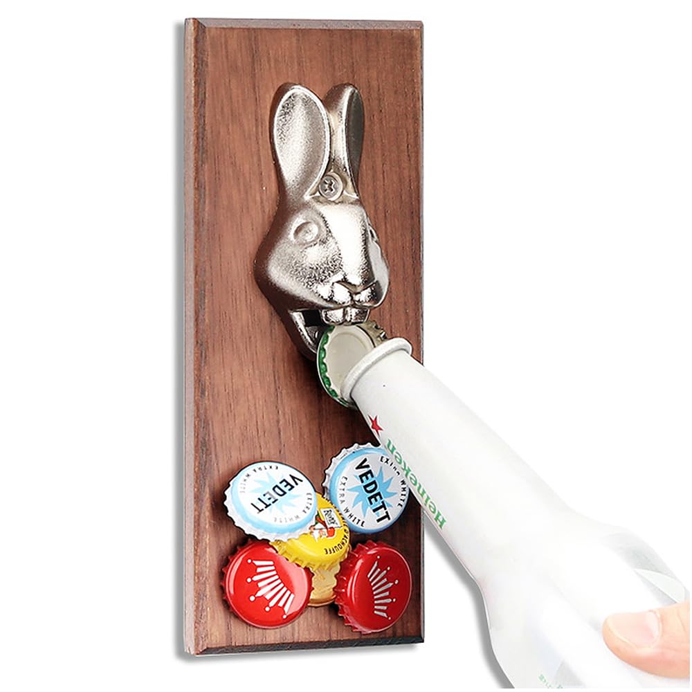 Amazon | Auzzia 栓抜き、ウサギのビール栓抜き壁取り付け、クールで