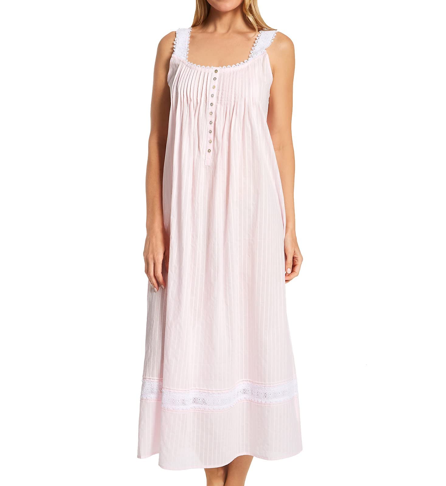 Photo 1 of Eileen West Sleeveless Cotton Nightgown - 50" Long, Blush Pink