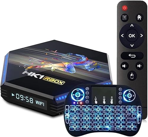 Android TV Box 11.0 Smart TV Box 4GB RAM 64GB ROM con CPU RK3566 Cortex-A53, Compatible con 4K 8K/Bluetooth 5.0/2.4G 5G WIFI/1000M Ethernet/USB 2.0 con Mini Teclado Inalámbrico,4gb+64gb