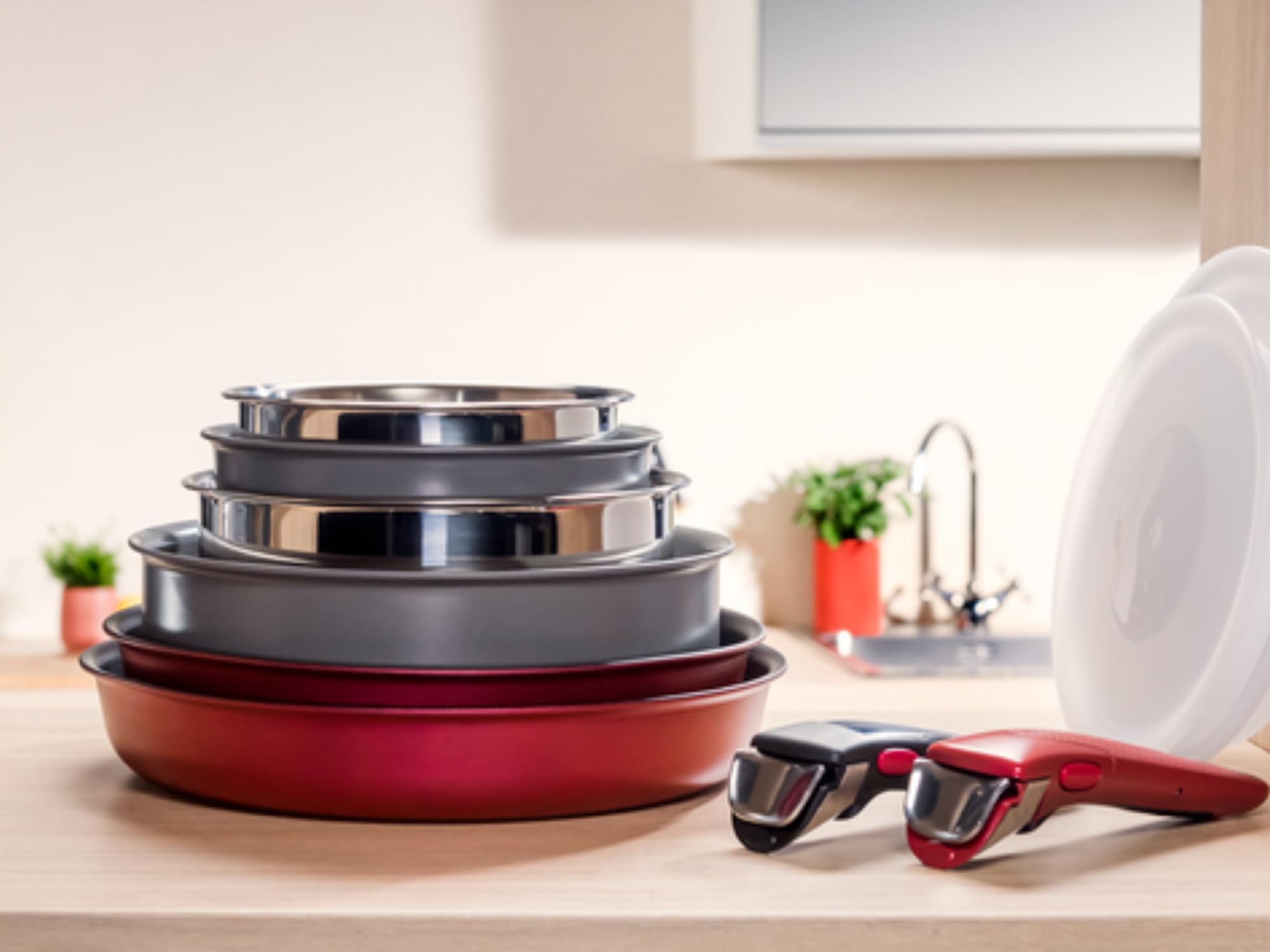 Tefal L9863153 Support de poêle, aluminium, noir