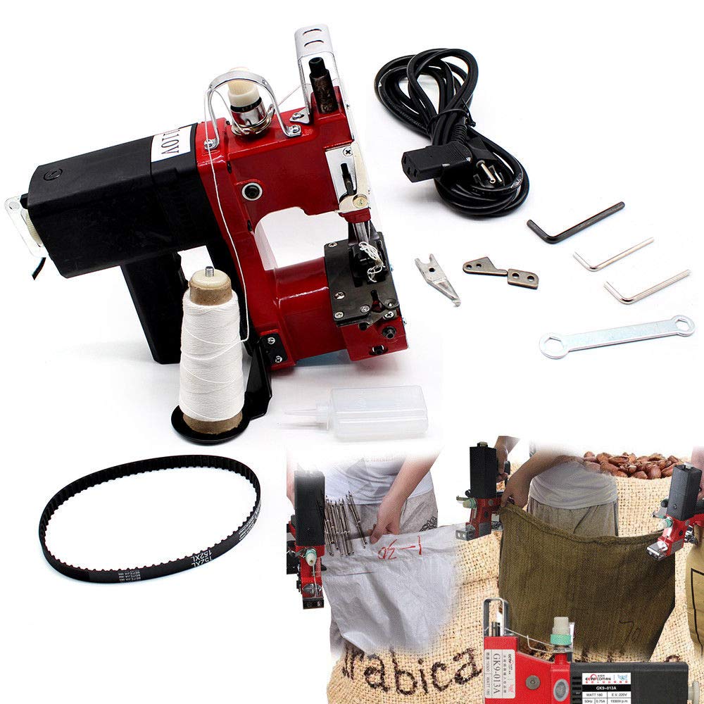 Seal Sewing Machine, 110V Industrial Bag Closer Closing Machine Portable Sewing Electric Stitcher Knitted Bag Sealing Closing Packing Machine Closer for Woven Snakeskin Bag Sack