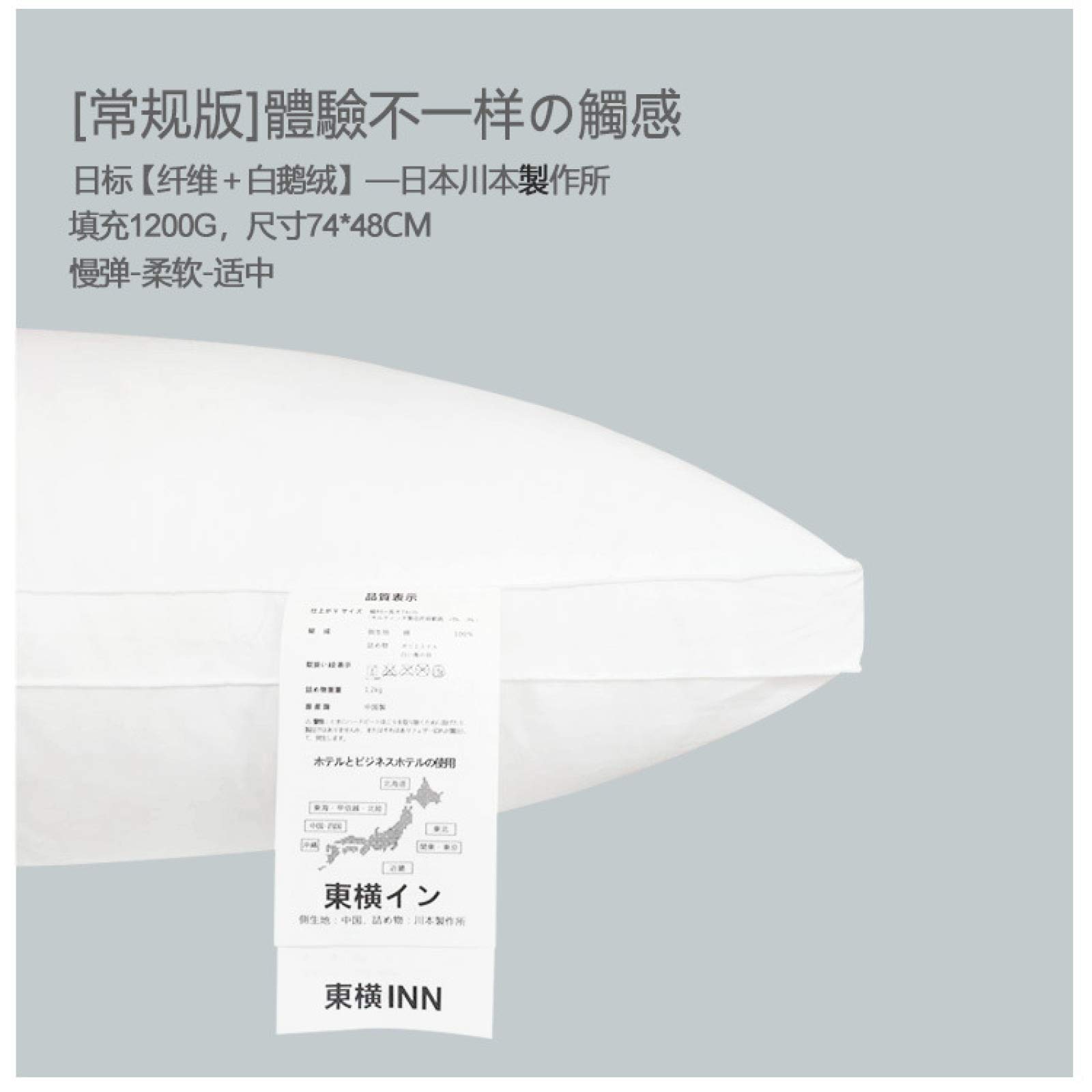 Oreiller japonais en duvet d'oie pour des nuits douces et relaxantes dans votre chambre