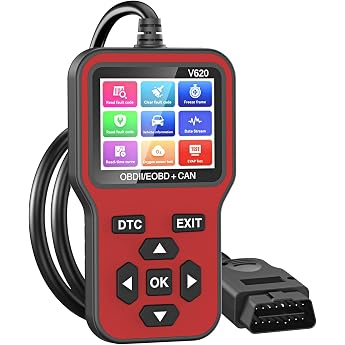 RICOKEY OBD2 Diagnostic Device Car Reader OBD Error Code Reader Adapter Car Error Code Reader with DTC Library, Battery Test 
