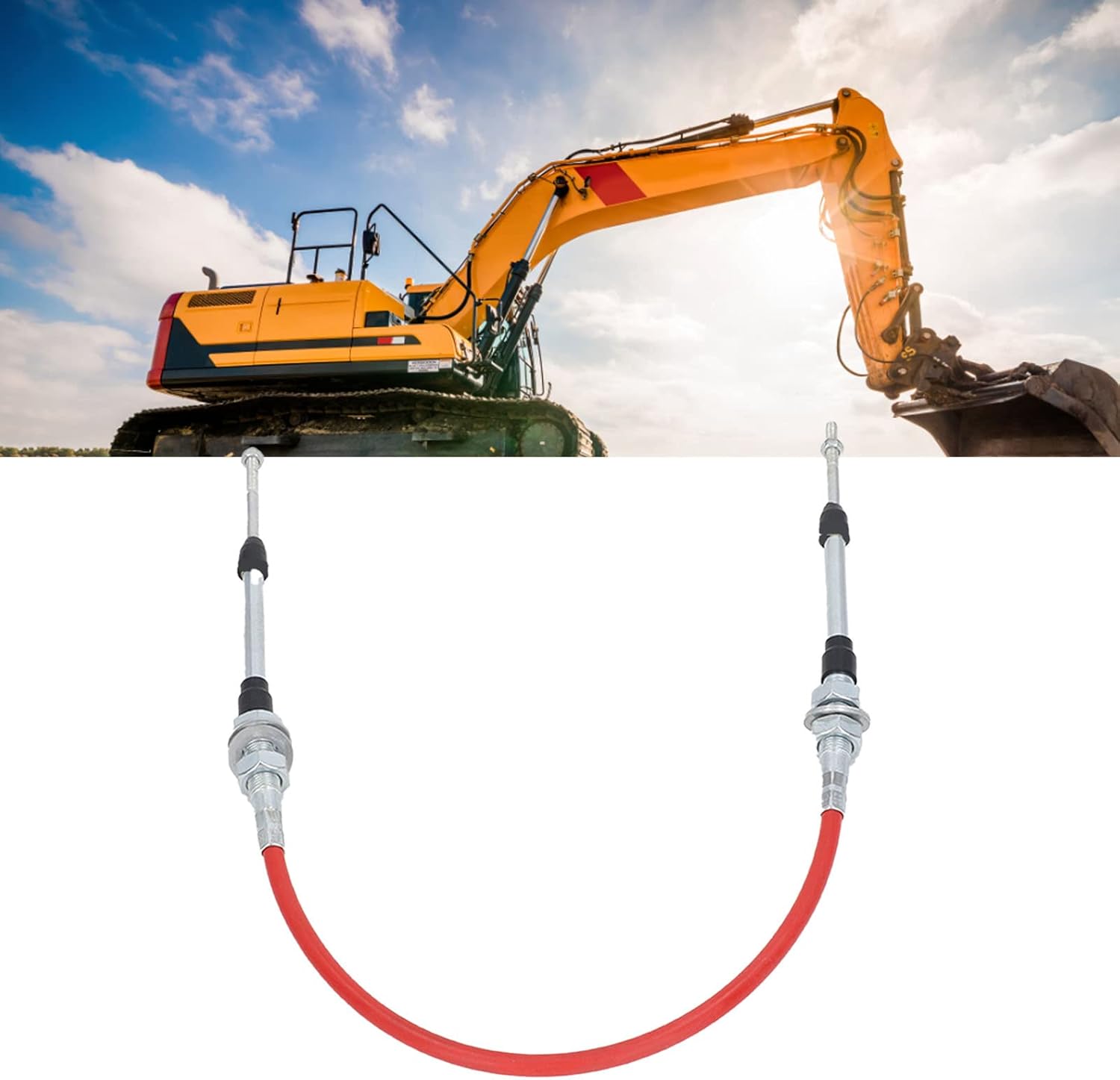 Excavator Throttle Cable, Motor Control Cable Replacement, Control Cable Throttle Control Cable Replacement for Motor Control Heavy Equipment Parts