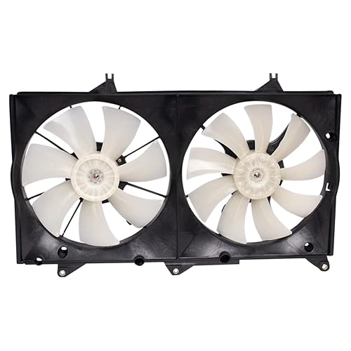 TRQ Conjunto de ventilador de refrigeración de doble radiador para Toyota Camry Solara Lexus ES330 3.3L