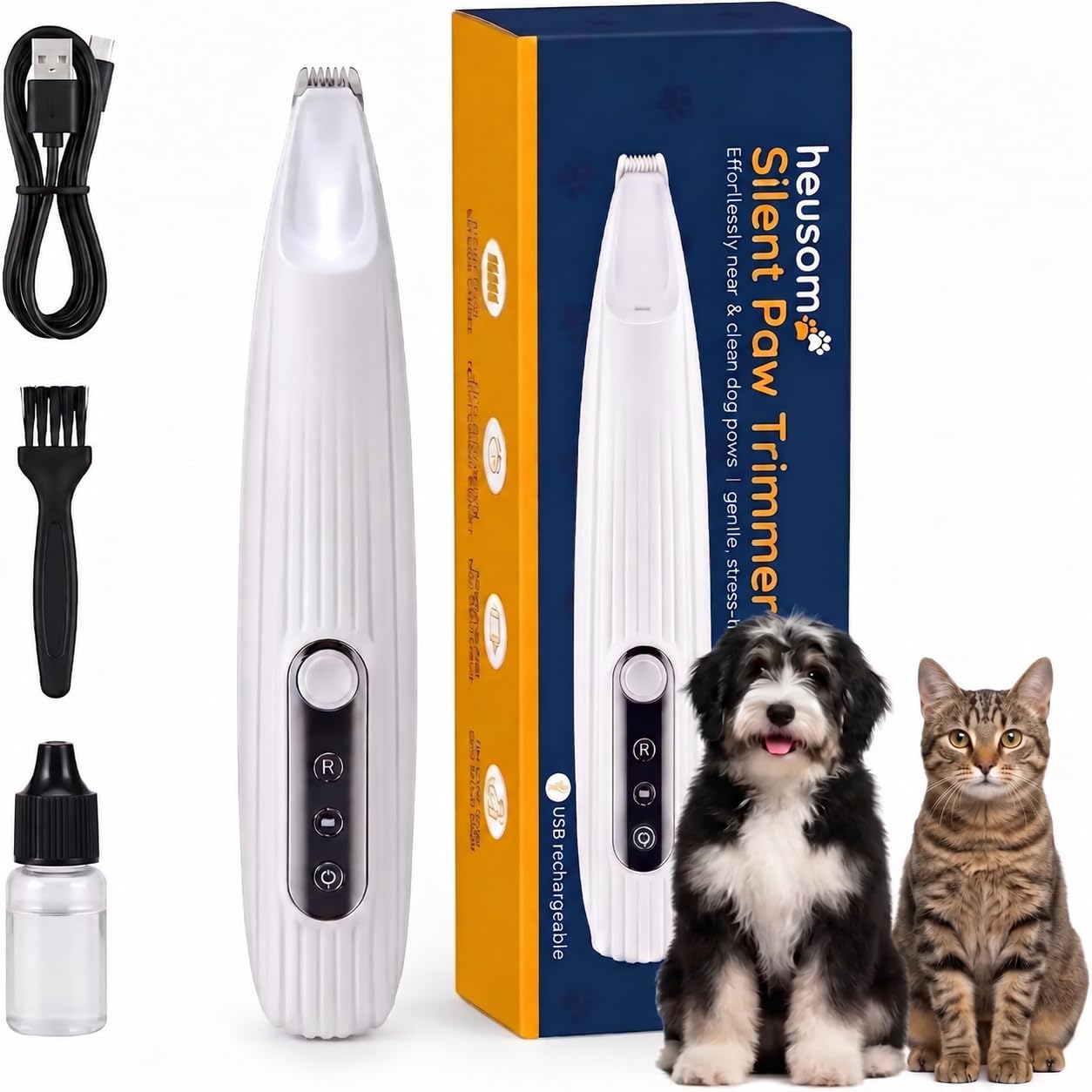 Silent Pet Paw Trimmer | Recortadora de patas inalámbrica para aseo
