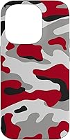 Vista 17 de red camo Print red and Black Camoflage Pattern Phone Case for iPhone 17