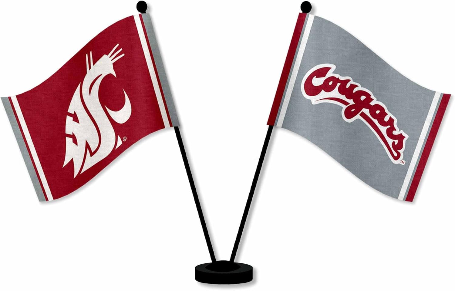 Washington State Cougars Desk and Table Top Flags