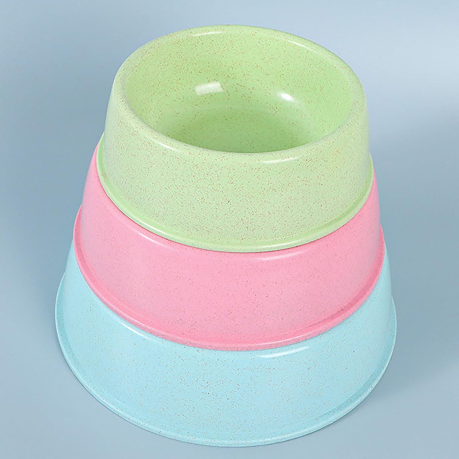 2026 - Contenitore rotondo in plastica per animali domestici, facile da pulire (blu, 13 x 15 x 5 cm)