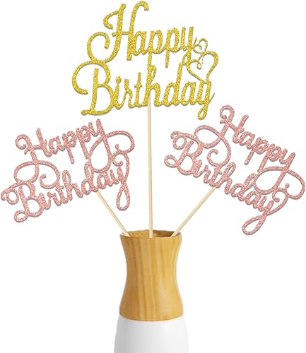 Miniatura 1 de Palitos de centro de mesa de feliz cumpleaños, decoración de cumpleaños, decoración de mesa de cumpleaños 16, 21, 30, 40, 50, 60, decoración de mesa