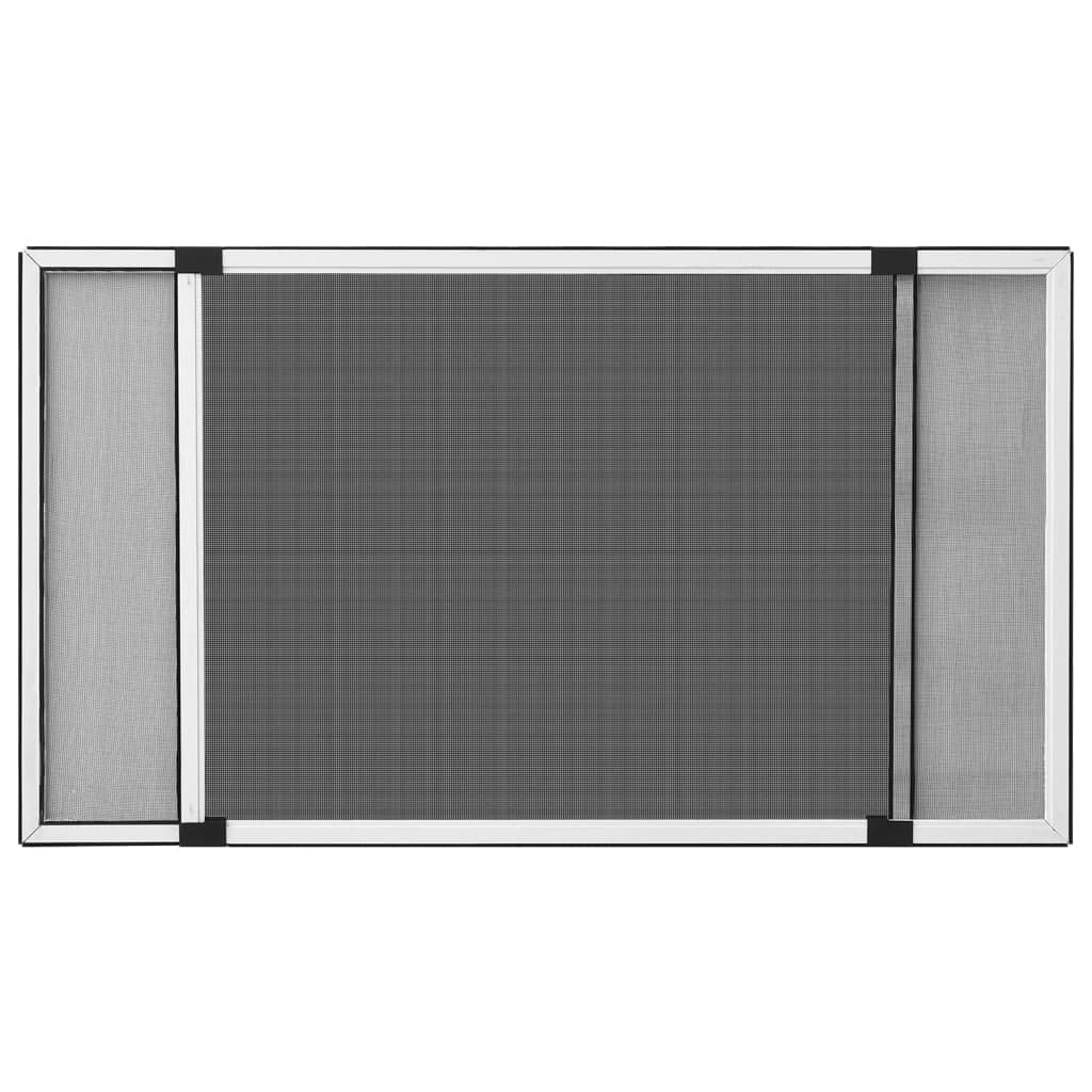 Teleskop-Fliegengitter für Fenster Weiß (100-193) x75 cm, Insektenschutz mit Aluminiumrahmen und Fiberglasnetz, verstellbares Fliegengitter-Fenster für Rollladen