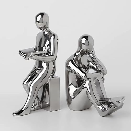 Miniatura 7 de Linxia Sujetalibros de lectura de cerámica decorativa para el hogar, oficina, mesa y escritorio, tapón de decoración para libros, películas, CDs,