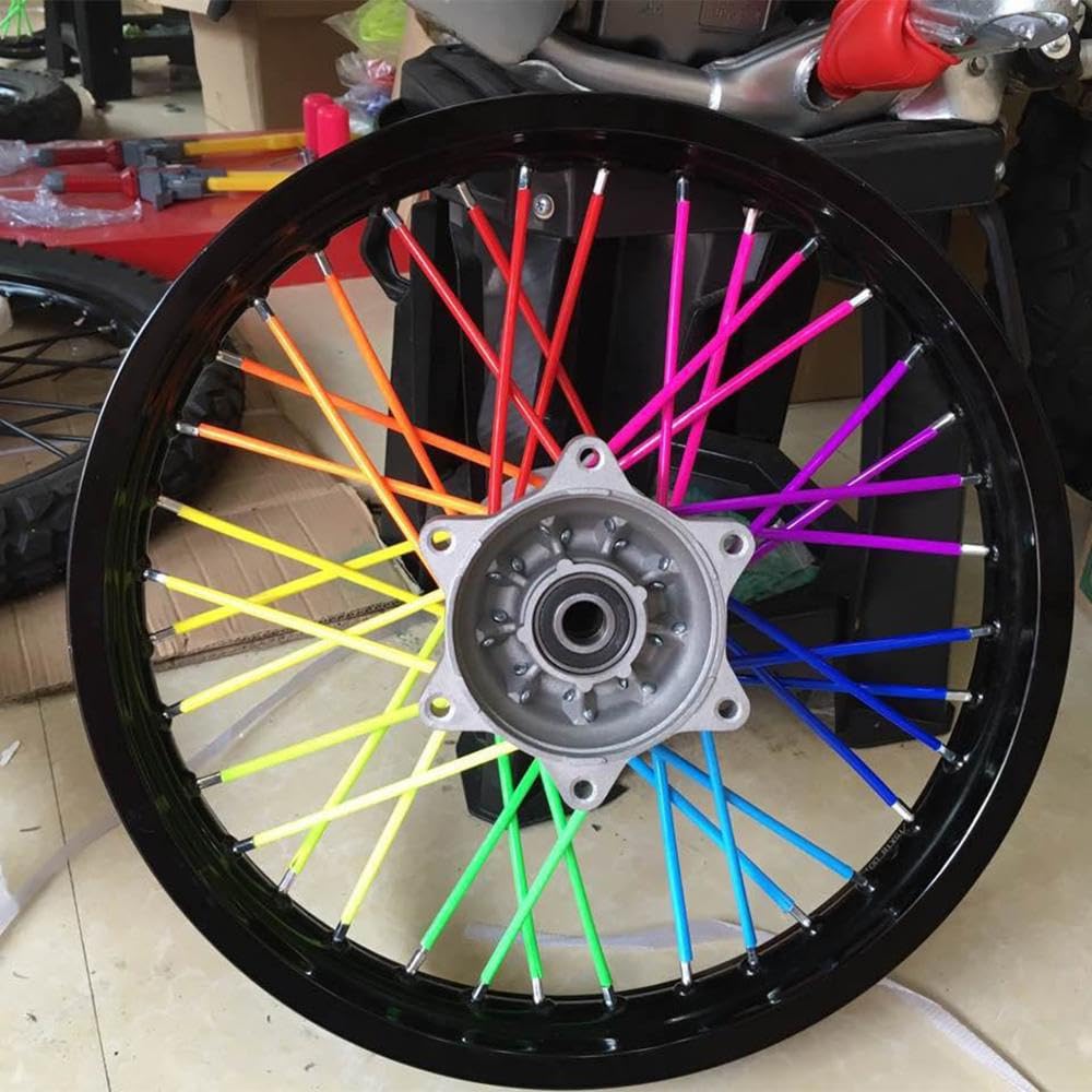 36pcs Motorcycle Bike Spoke Skins Covers - 24cm Plastic Wheel Rim Wrap Decoration Kit | Army Green