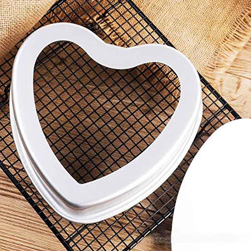 Xkong Heart-Shaped Cake Panheart Shaped Cake Mold，Heart Shaped Stainless Steel Mould，Removable Bottom Household And Kitchen Heart-Shaped Cake Pan ，4 Per Set（ 5 Inch, 6 Inch, 8 Inch, 10 Inch） #TOP4