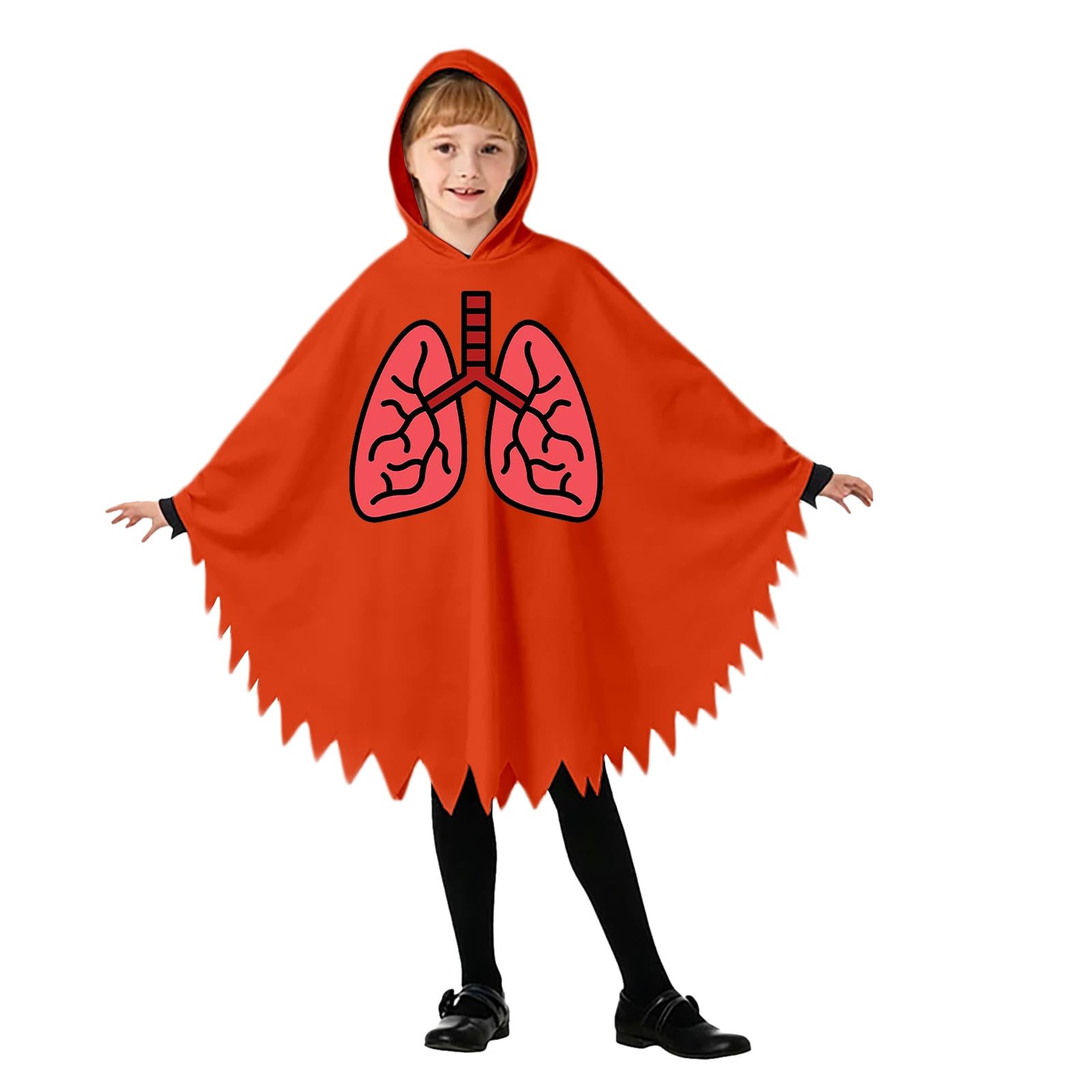 Costume per bambini con stampa scheletro, mantello per feste e spettacoli teatrali