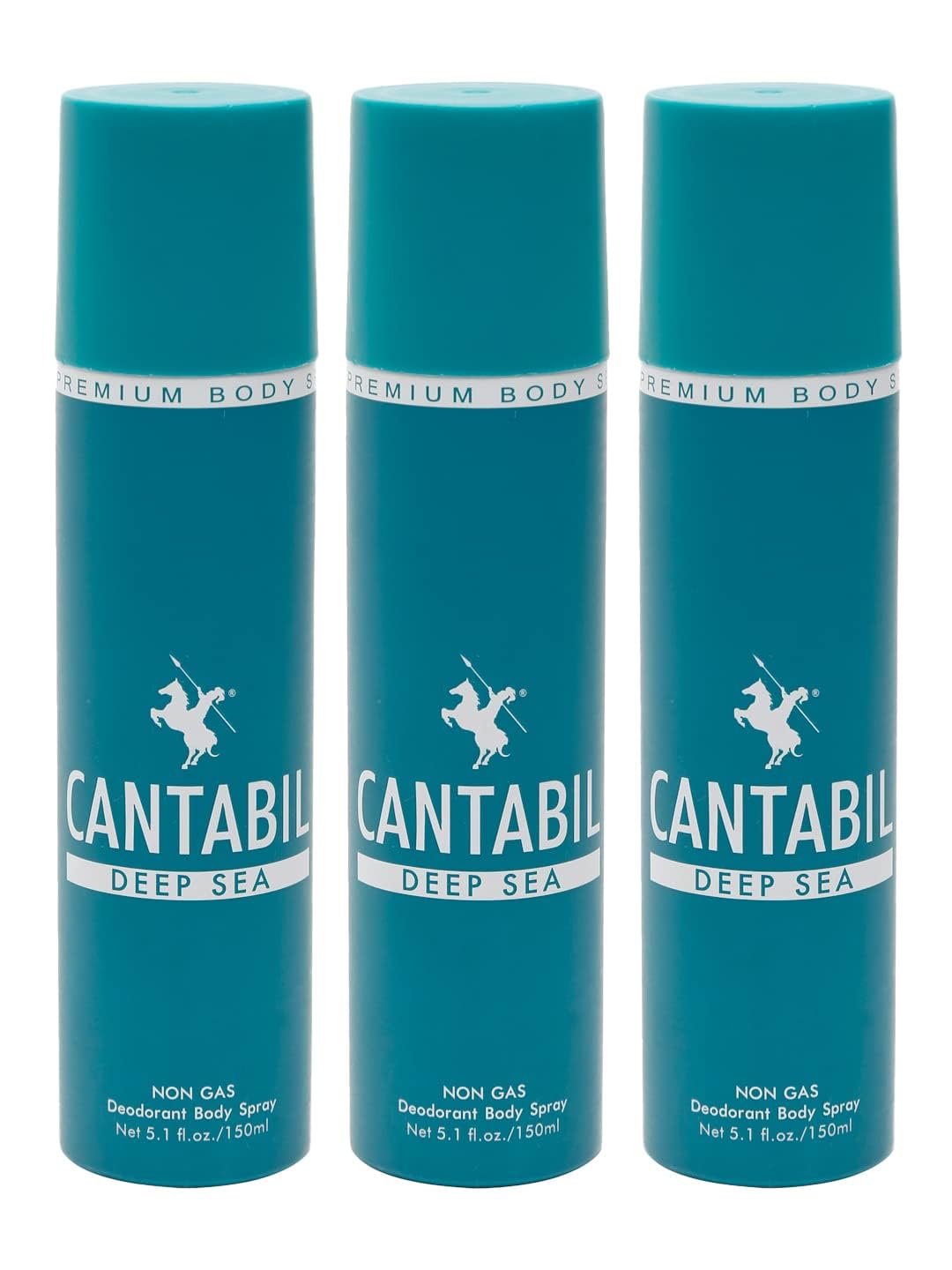Cantabil Deep Sea Unisex Long Lasting No Gas Deodorant Body Spray | Pack Of 3 X 150ml With Lavender, Rose & Musk | Perfume Deo For Man & Woman