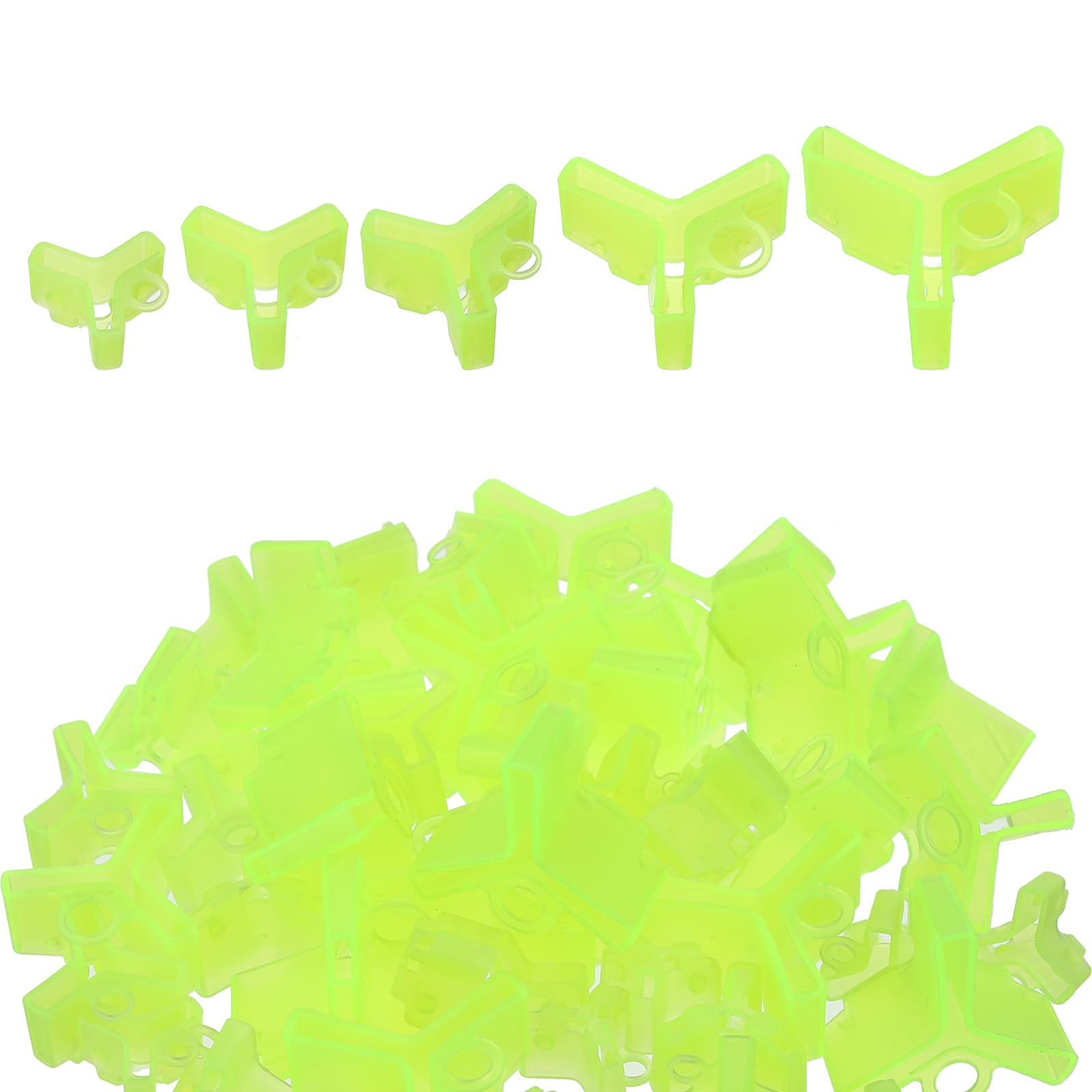 PATIKIL Fishing Hook Bonnets, 100 Pack Plastic Treble Hook Covers Hook Safety Caps Protectors Fit for Standard Size 1, 2, 3, 4, 5, Yellow