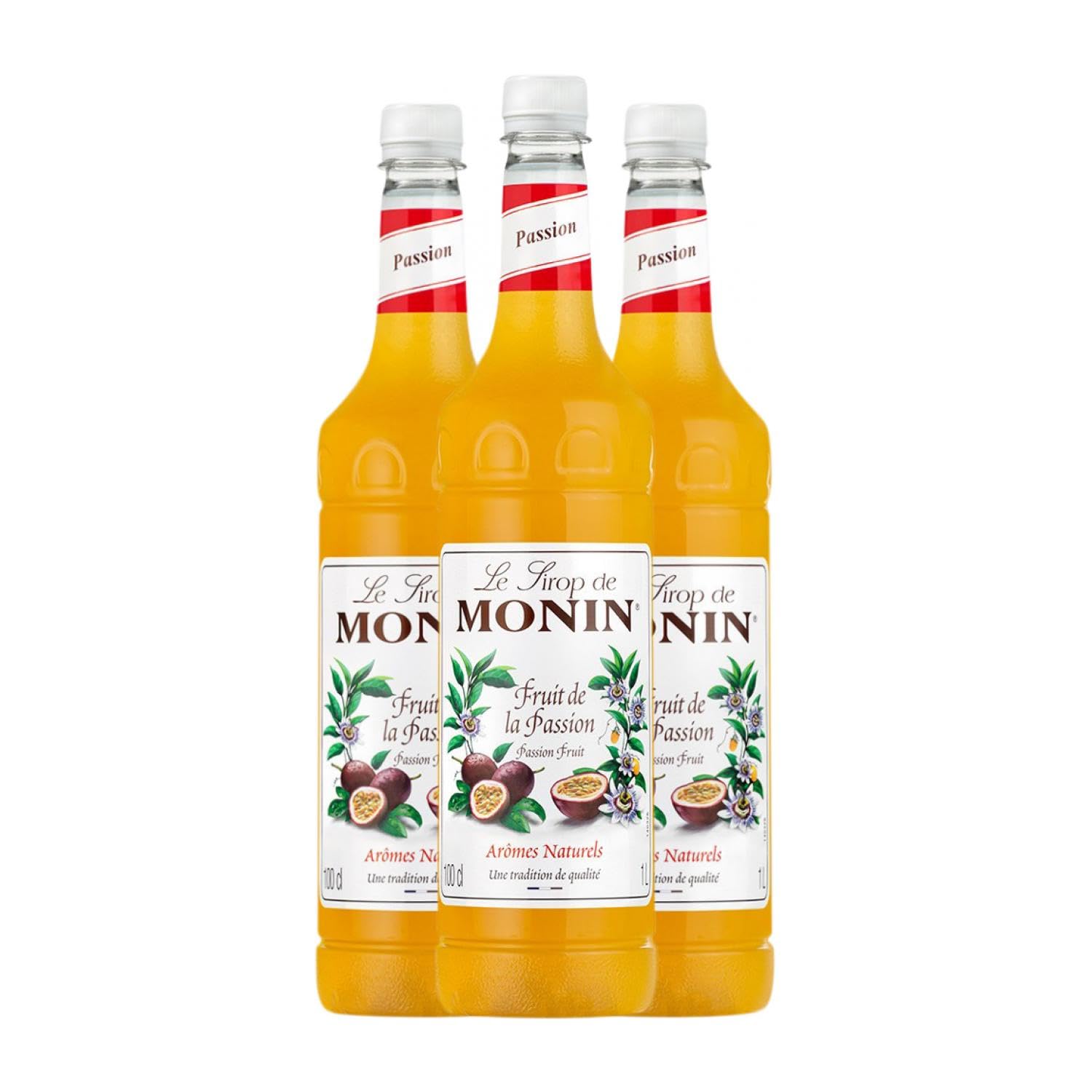 Schnapp MoninCocktail Sirope Fruta de la Pasión PET Botella Misil 1 L (Caja de 3 Botella Misil de 1 L)