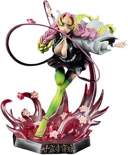 Figura de Demon Slayer de agua dulce Mitsuri Kanroji, estatua de PVC de dibujos animados, adornos de colección de fanáticos del anime, juguete para