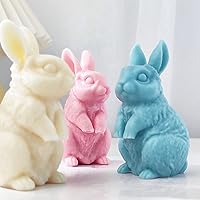 Vista 4 de 3D Rabbit Candle Silicone Molds Easter Bunny Resin Casting Mould for DIY Candle Making Polymer Clay Craft Plaster Home Decoration Conejo de pie