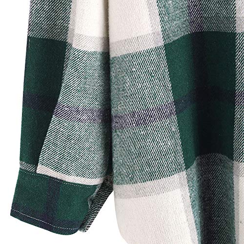 Zaful Womens Casual Plaid Shacket Button Down Collared Long Sleeve Shirts Fall Jacket 2022 Shackets With Pockets #TOP5