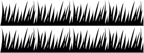 Miniatura 3 de VWAQ Adhesivo de pared con borde de hierba, calcomanías de vinilo para habitación de niños, decoración de guardería, GBWD (10 pulgadas de alto x 112