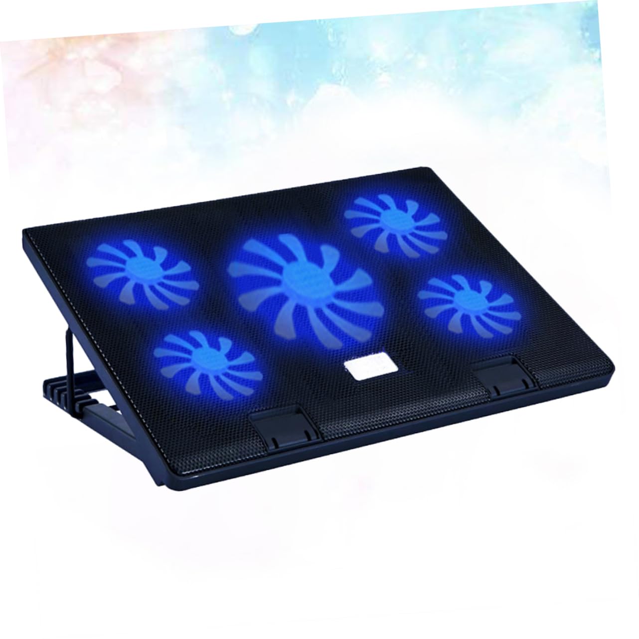 Laptop Cooling Pad Dc5v Nero Plastico Metallo 5 Ventole USB | Raffreddamento per Laptop, Notebook Cooler Portatile, Sistema di Raffreddamento per Notebook, Festa Estiva