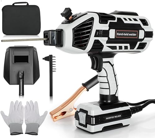 Máquina de soldadura de mano, soldador de arco portátil de 110 V, soldador de mano, ajuste de corriente variable para barra de 116-18 de todos los