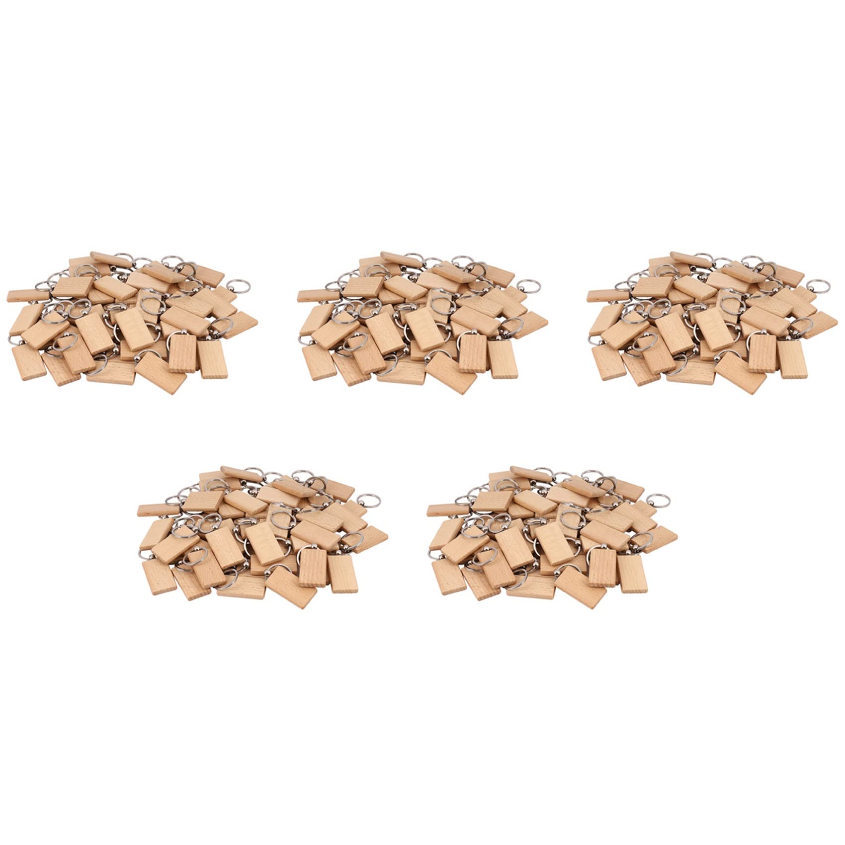 Porte-clés en bois vierge rectangulaire de qualité supérieure pour pyrogravure et découpe laser
