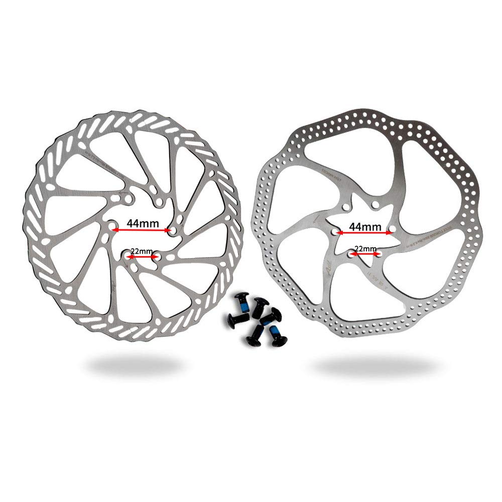Rotor de bicicleta Rotores de freno de bicicleta con pernos Rotor de freno de bicicleta de acero inoxidable Rotores de bicicleta de montaña para bicicleta de montaña de HS1 (180 mm) 4PCS