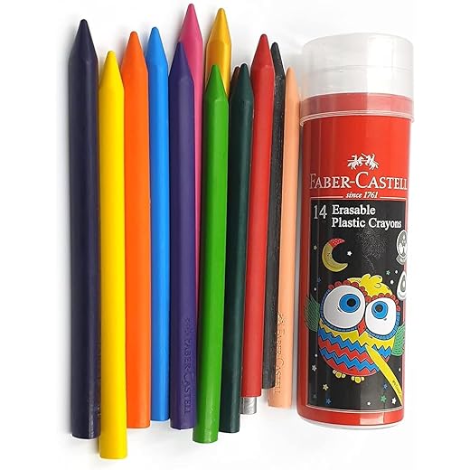 Faber-Castell Erasable Crayons Tin 12 Shades