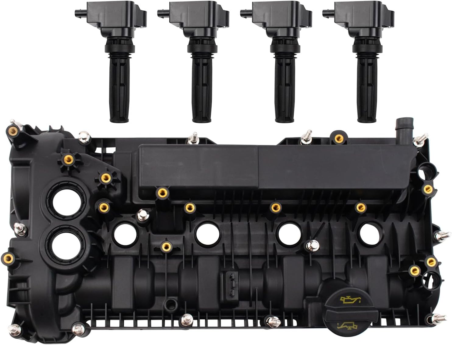 TRQ Ignition Coil Kit 5 Piece Compatible with 2019 Ford Edge