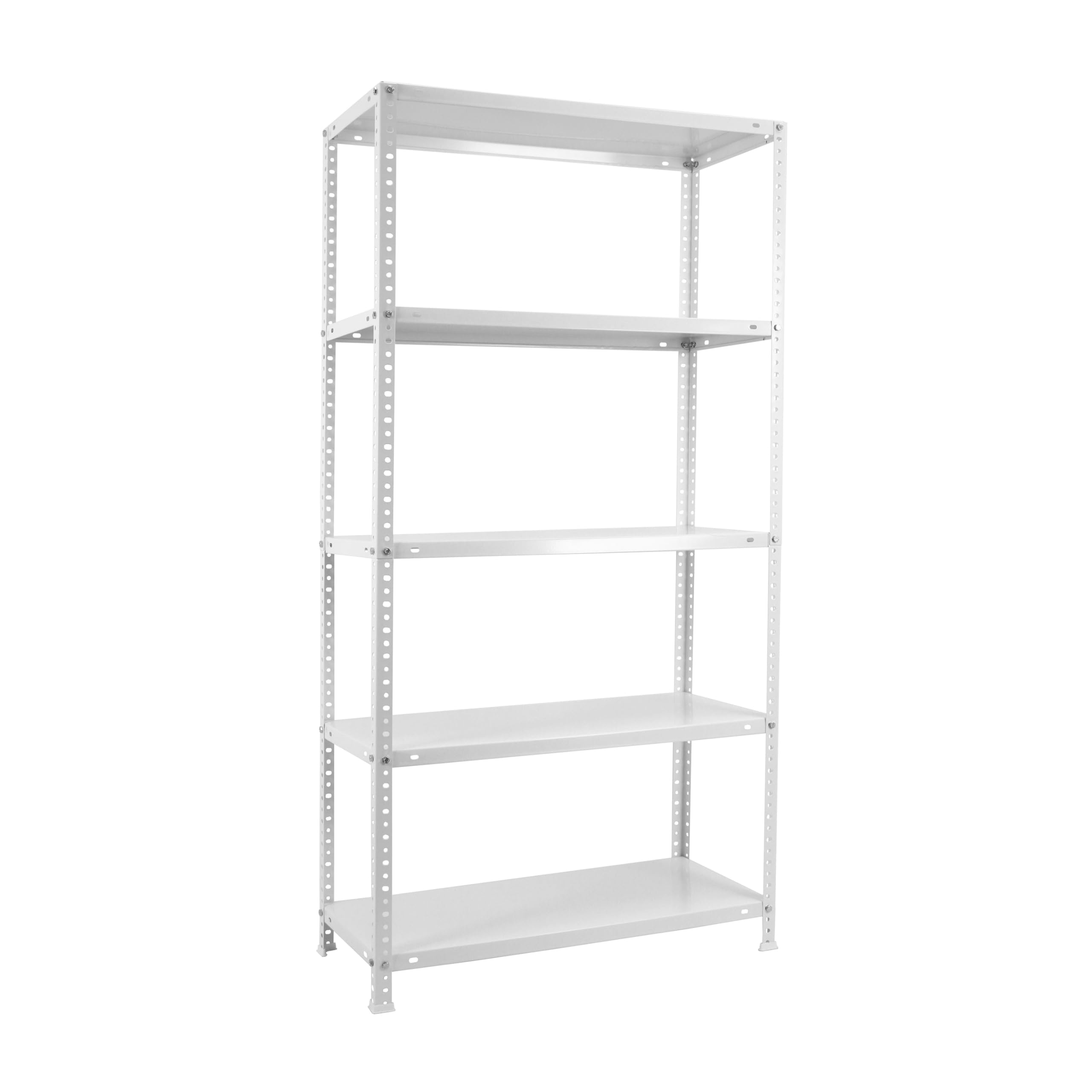 Étagère de rangement métal blanc 5 niveaux Simon Rack 1800x800x500 mm pour atelier
