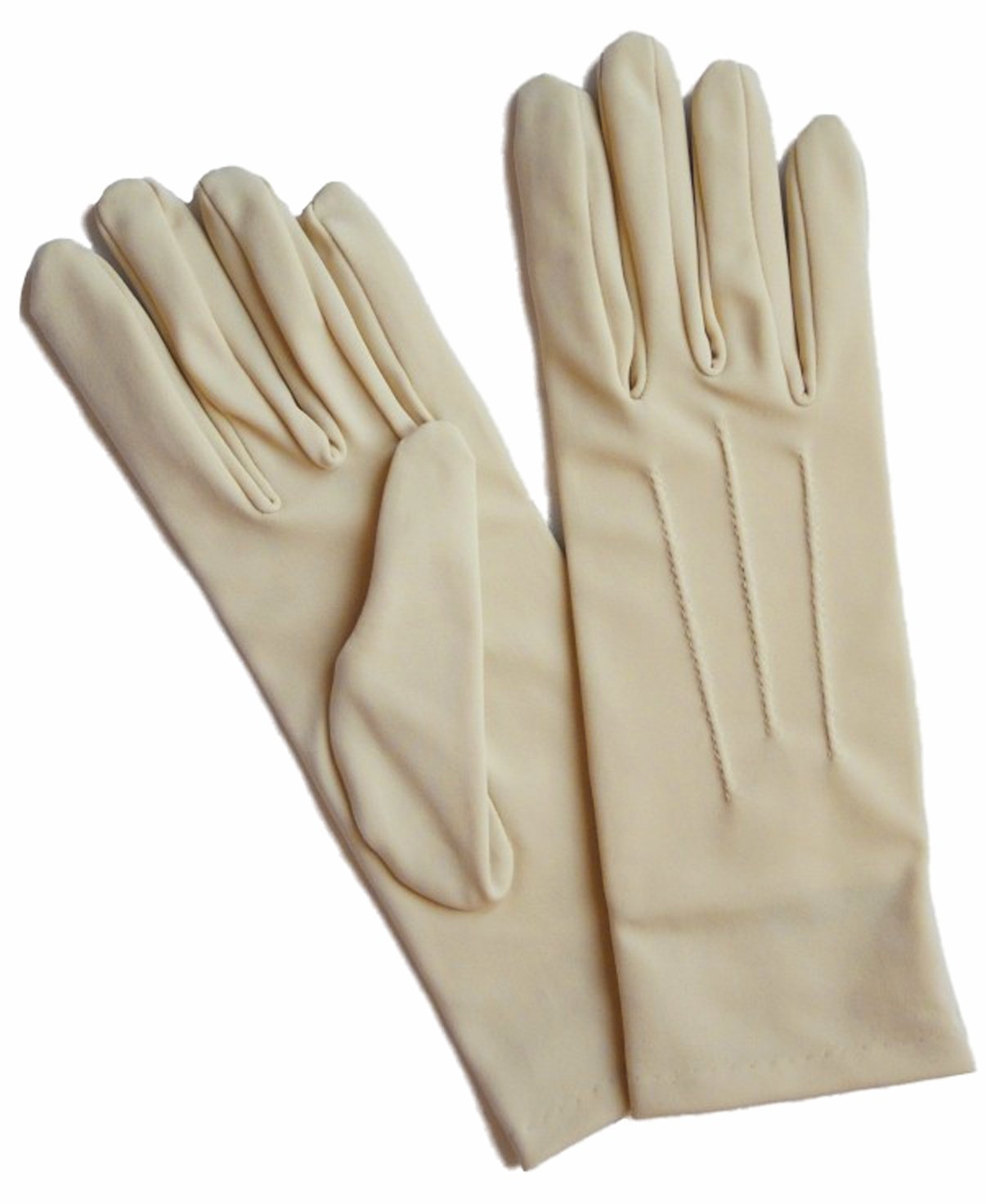 Dents Women's Caramel (Shantung) Short Matt Satin Dress Gloves - / - Pale Caramel ('Shantung')