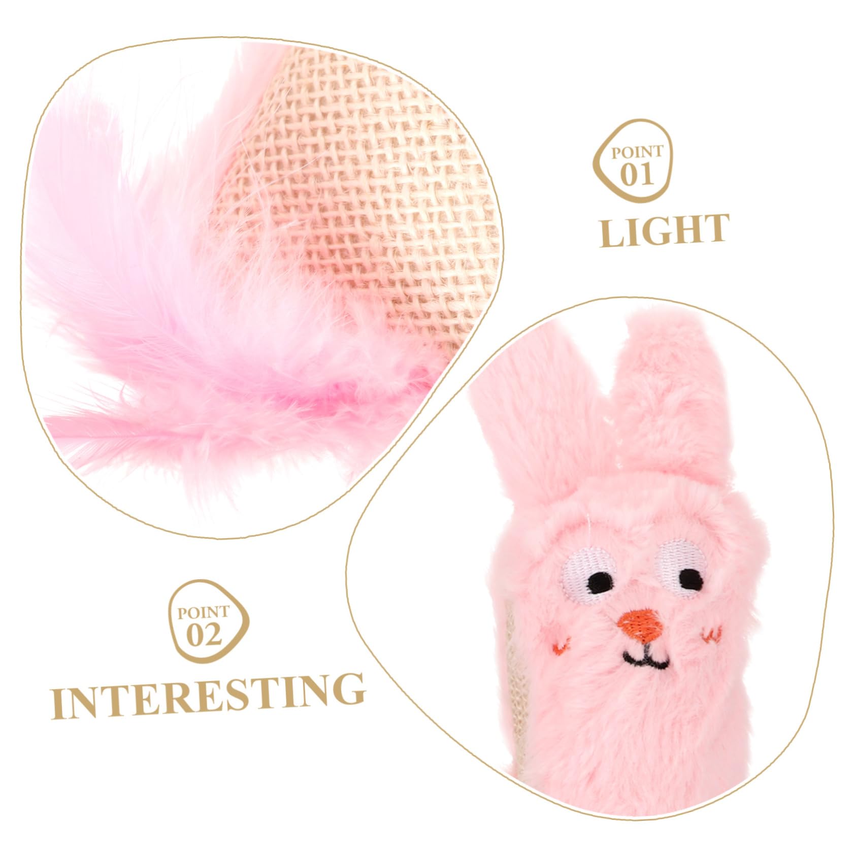 Jouet à Mâcher pour Chat avec Herbe à Chat Peluche Interactive Et Douce Forme De Lapin pour Intérieur Et Ennui